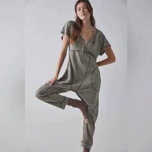 NWOT Intimately by Free People Pillow Talk Jumpsuit in muted green